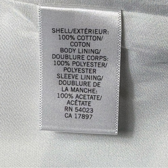 Banana Republic Striped Blazer Jacket Size 4 Midnight Navy White 3/4 Sleeves - Picture 11 of 12